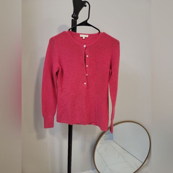 ANN MASHBURN 100% CASHMERE PINK SWEATER Xs - Picture 1 of 5